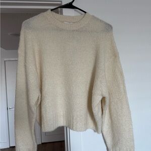 Topshop Cream Women's Crew Neck Sweater